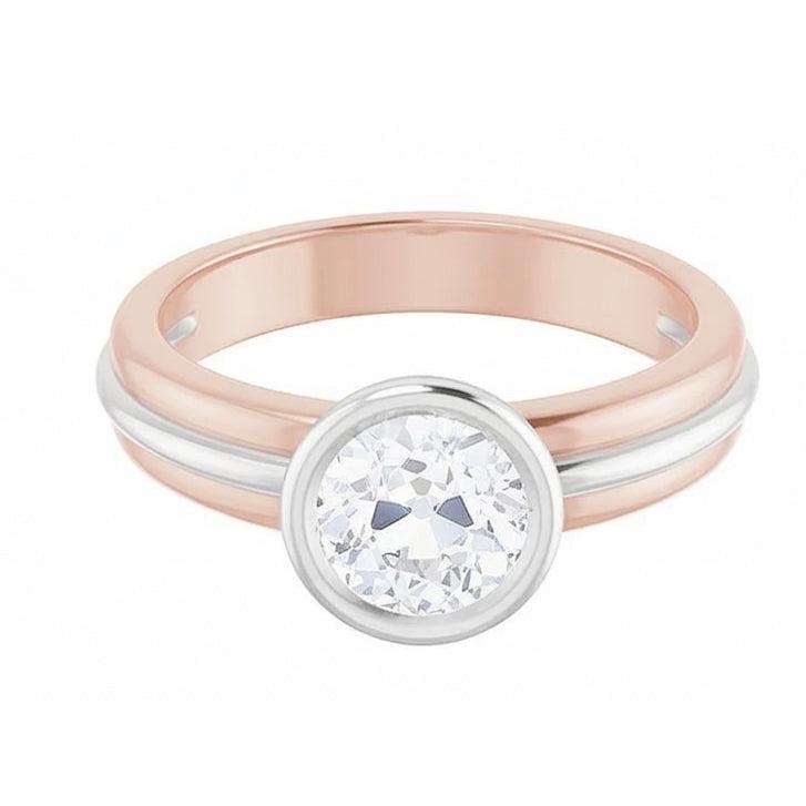 echter round diamant 2Karat ring Draufsicht