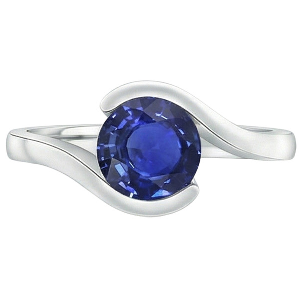 echter round diamant 2Karat ring Profilansicht