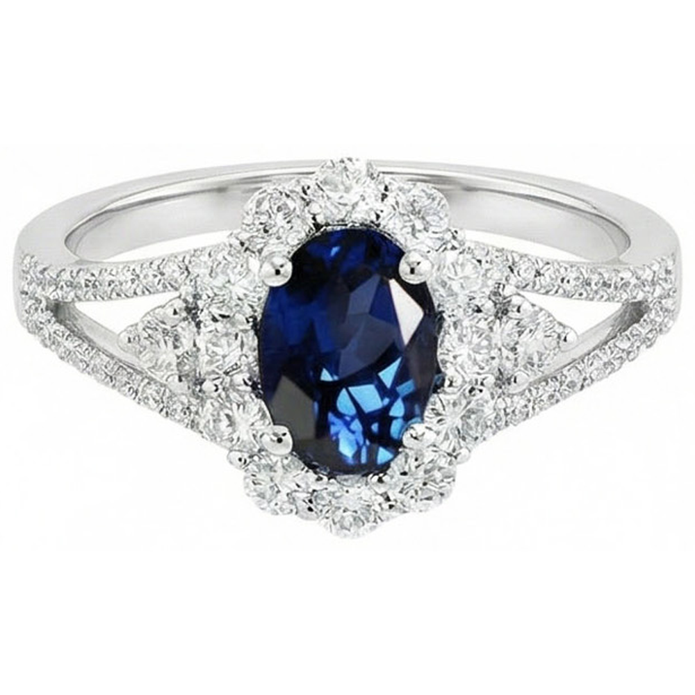 echter oval saphir 1.50Karat ring Detailansicht