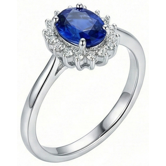 echter oval diamant 1.50Karat ring Vorderansicht