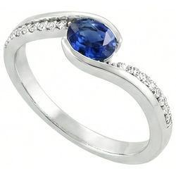 Echter Saphir Ring 1 Karat