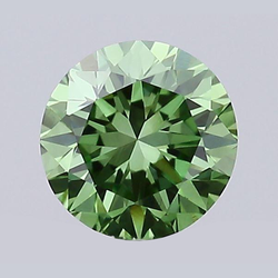 2 Karat Runder Schliff Grün Behandelter Loser Natürlicher aus der Erde Gewonnener Diamant