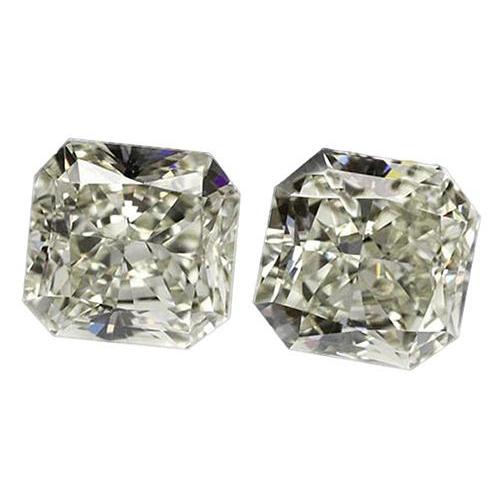 Je 2 Karat, loser Diamant im Radiant-Schliff, Farbe G, VVS, 1 Paar lose Diamanten