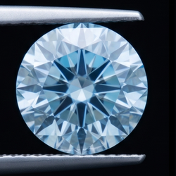 2 Karat Rundschliff Blau Verstärkter Loser Echter Diamant
