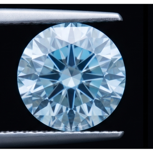 2 Karat Rundschliff Blau Verstärkter Loser Echter Diamant - view 4