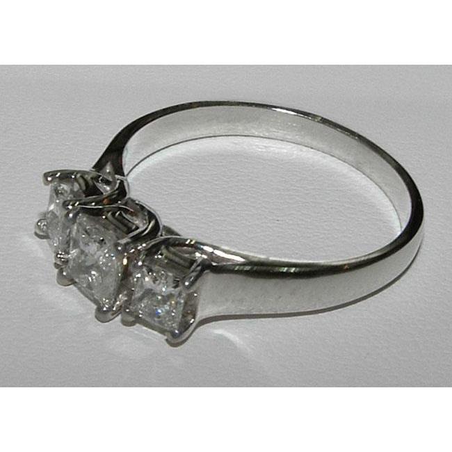 2.01 Ct Princess Schliff Echt Diamant-Verlobungsring Drei Steine