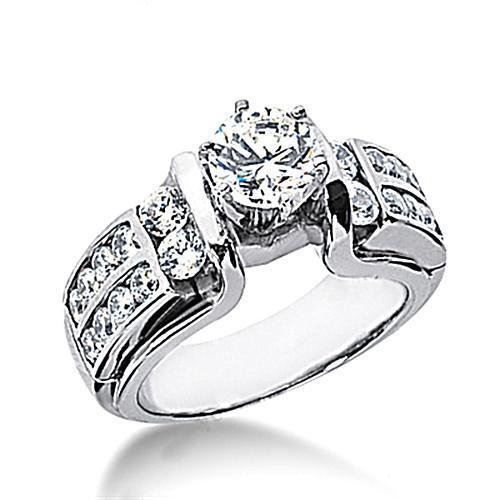 echter round diamant 2.01Karat ring Vorderansicht
