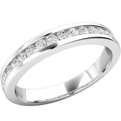 2.20 Ct Runder Natürlich Diamant Damen Eternity Ehering Weißgold 14K