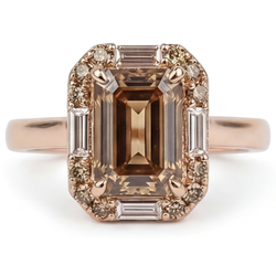 Luxuriöser Halo-Fassung Ring mit Wüsten-Diamant Edler Diamant