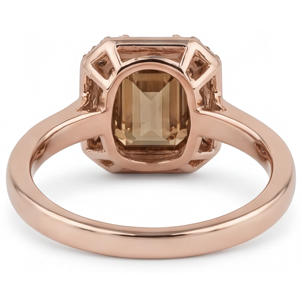Luxuriöser Edler Diamant Halo-Fassung Ring 2,25 Karat – Draufsicht