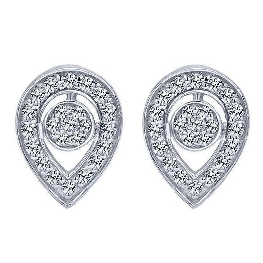 echter round diamant 2.30Karat ohrring Vorderansicht
