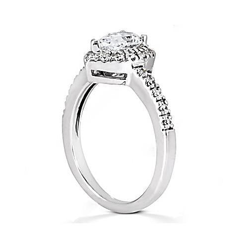 2.50 Karat Royal Verlobungsring Halo Birnen Natürliche Diamant