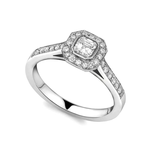 2.5 Karat Asscher-Echt Diamantring