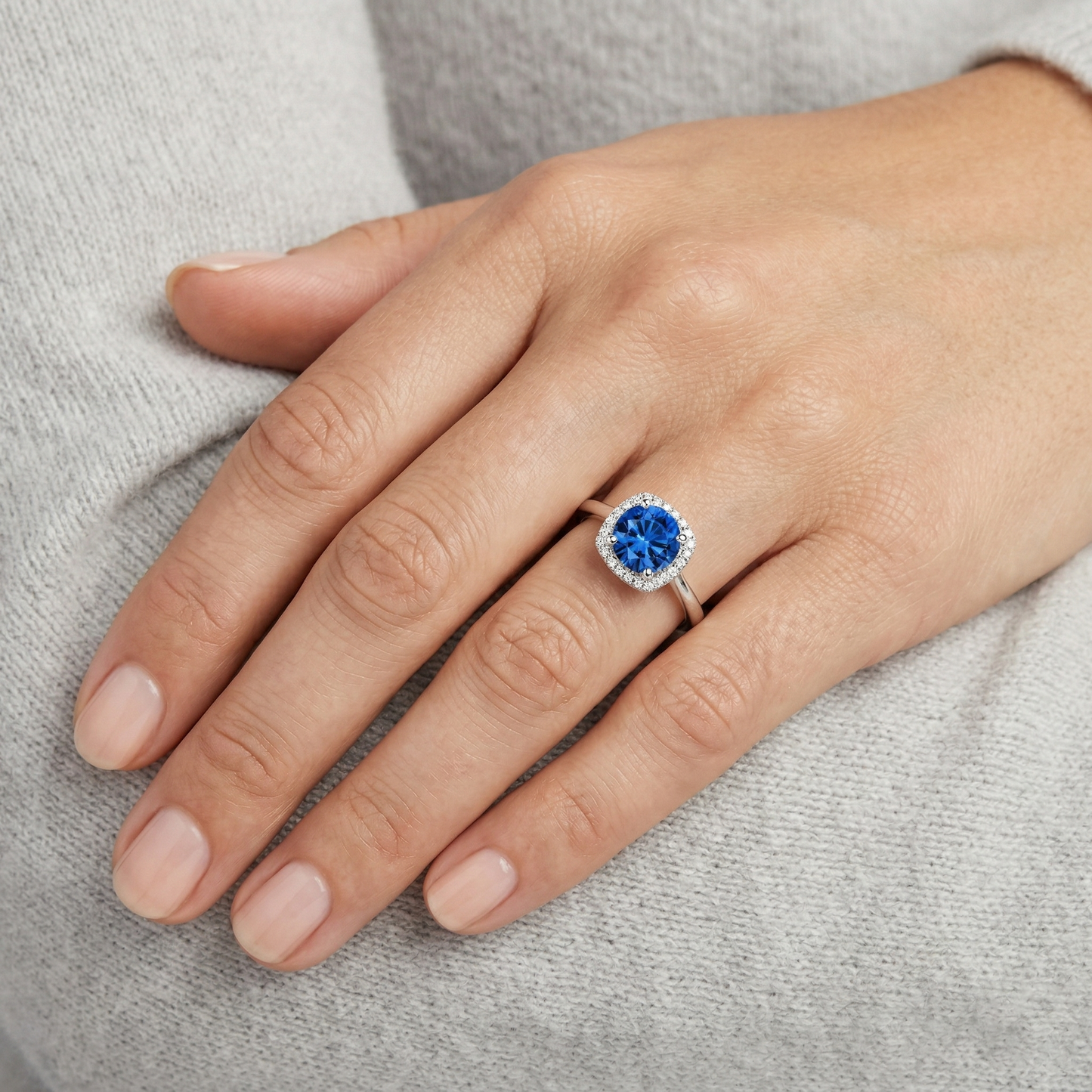 echter round diamant 2.70Karat ring mit Diamantbesatz