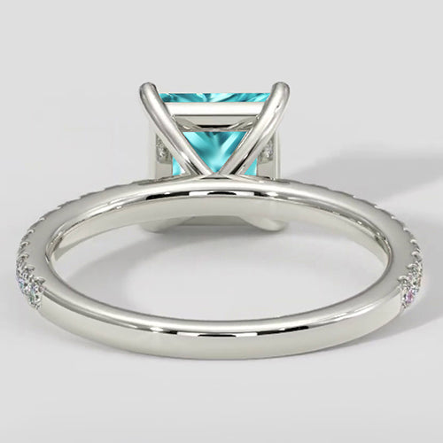 Erdgewonnener Paraiba-Turmalin Edelstein-Ring – Seitenansicht