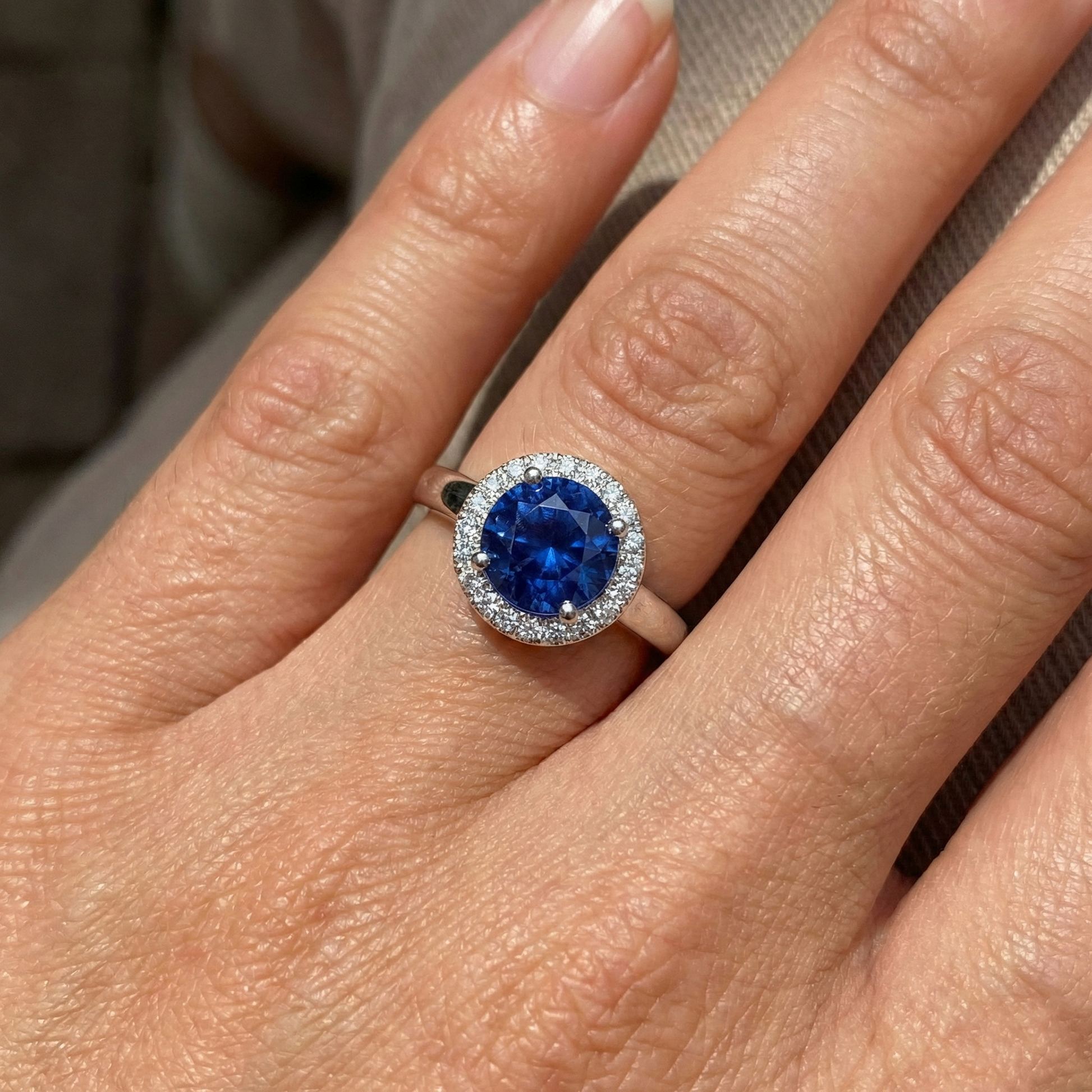 echter round diamant 2.80Karat ring mit Diamantbesatz