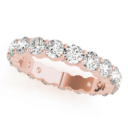 Diamant im Rund-Brillant Eternity Band 0,15 Karat – 14K Roségold