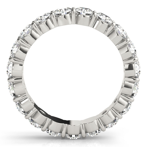 Diamant Eternity Band 2,88-Karat 14K Weißgold – Frontansicht