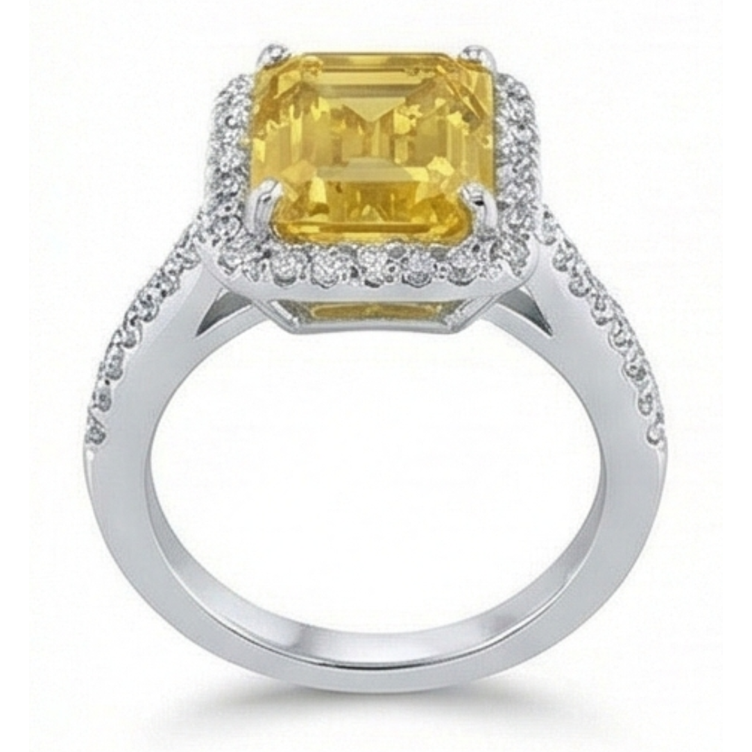 echter round diamant 22Karat ring Profilansicht