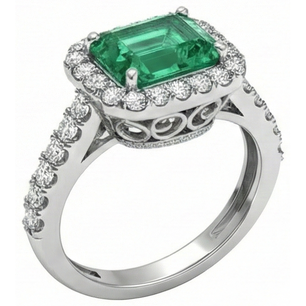 echter round diamant 22.00Karat ring Draufsicht