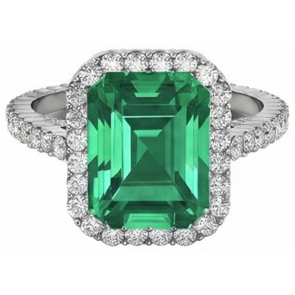echter round diamant 22.00Karat ring Seitenansicht