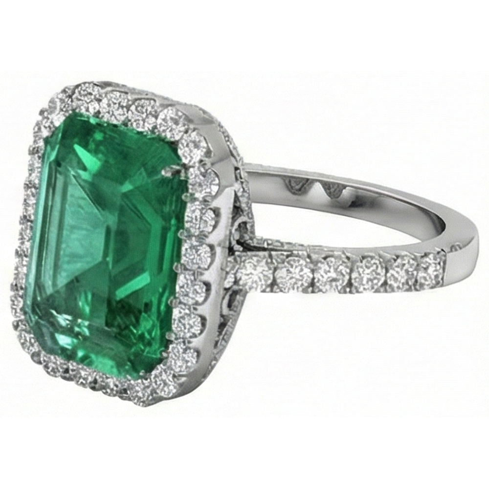 echter round diamant 22.00Karat ring Detailansicht