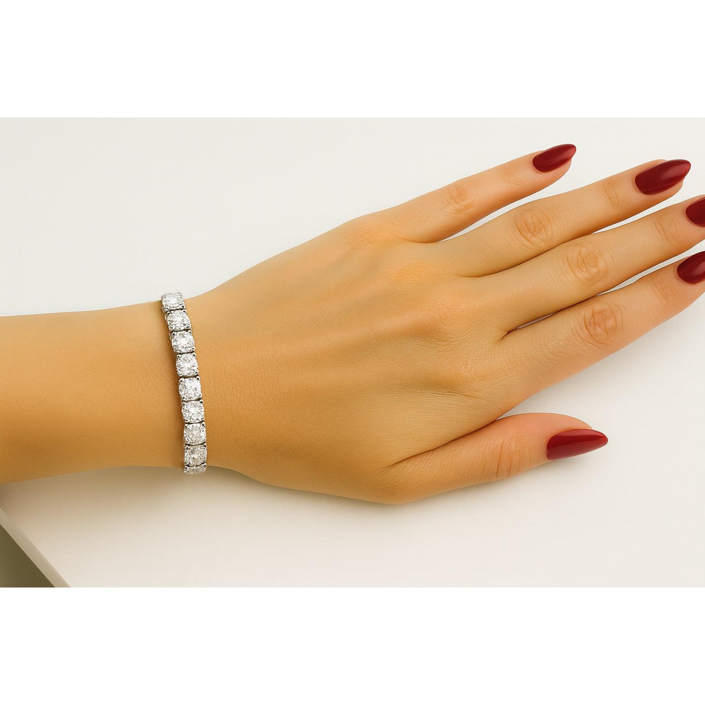 24 Karat Echt Diamant-Tennisarmband