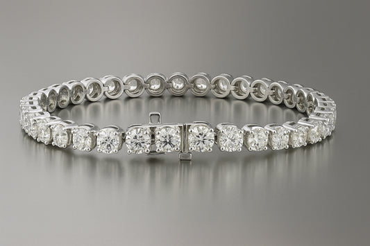 24 Karat Echt Diamant-Tennisarmband