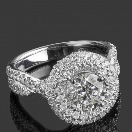 Edler Diamant Anniversary Ring 2,50-Karat 14K Weißgold – Hauptansicht