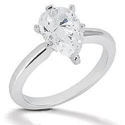Natürlicher Edler Diamant Solitär-Ring 2,50 Karat – 14K Weißgold