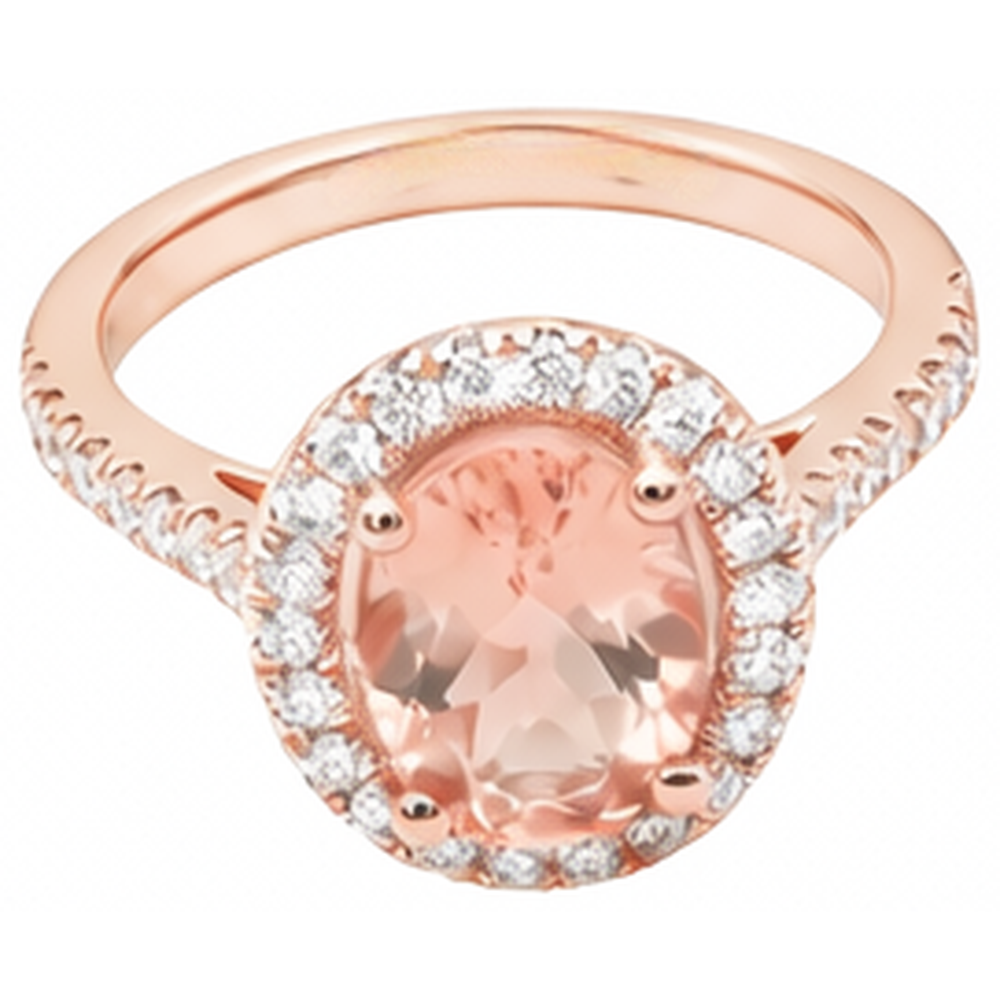 echter oval morganit 27.50Karat ring Draufsicht