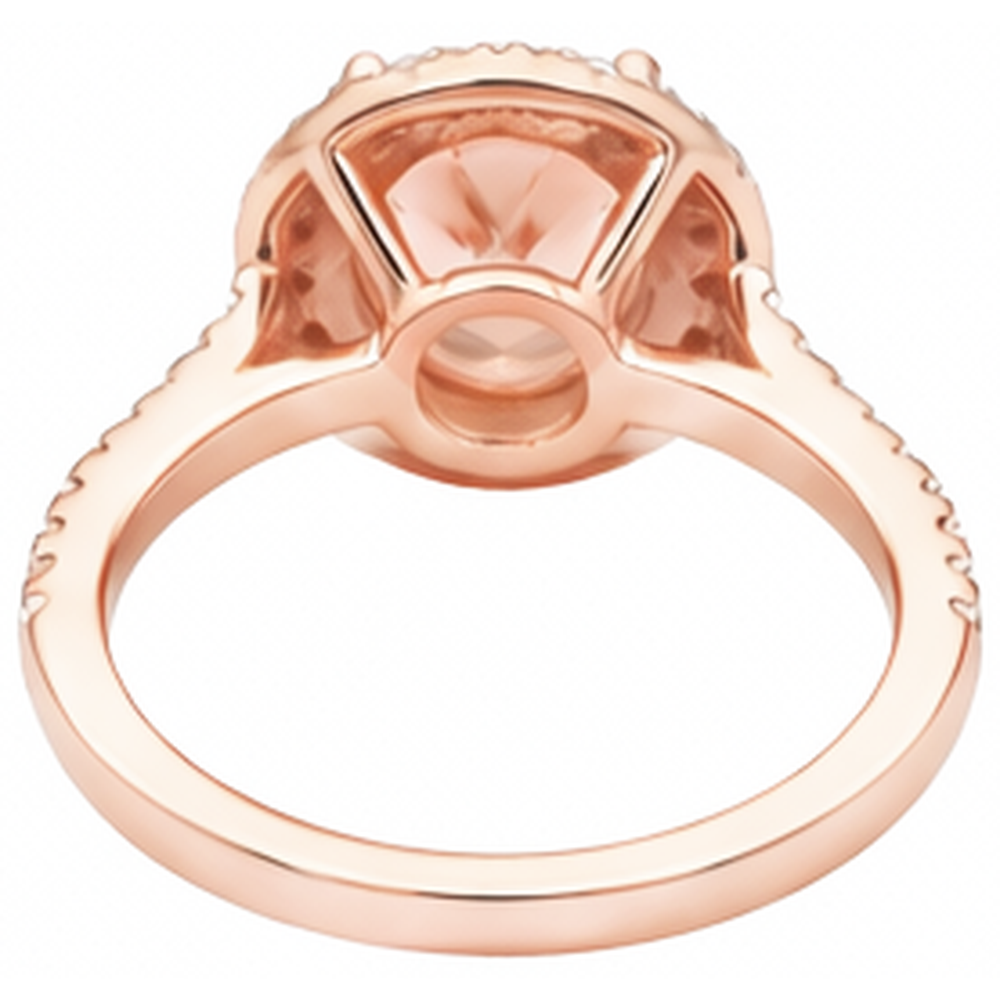 echter oval morganit 27.50Karat ring auf Weiß