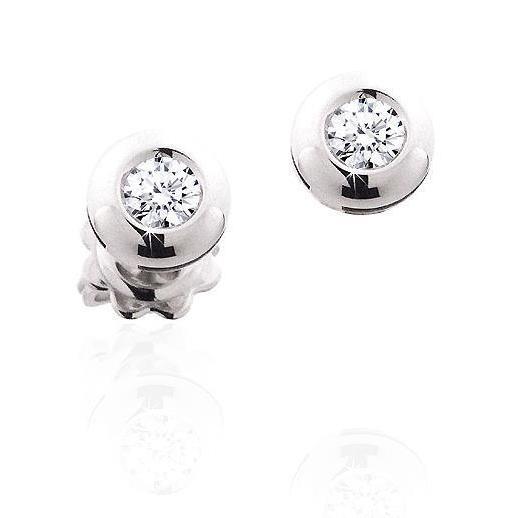 2 Carats Bezel Set Runden Cut Echt Diamants Stud Earrings White Gold