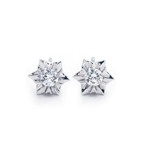 2 Carats Sparkling Runden Cut Echt Diamants Stud Earrings White Gold