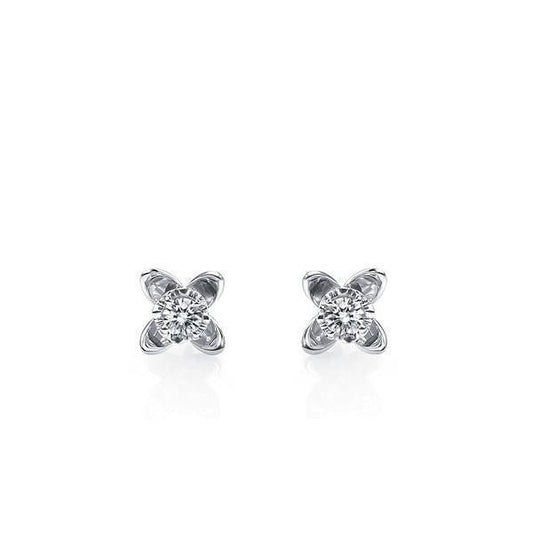 2 Carats Women Studs Earring Runden Cut Echt Diamants