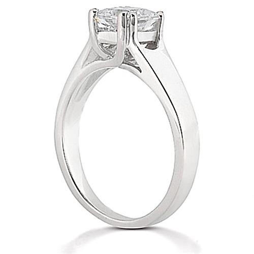 2 Ct. E Vvs1 Natürliche Diamantring Solitär Princess Cut Gold