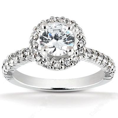 2 Ct. Natürliche Diamant Halo Ehering Schmuck