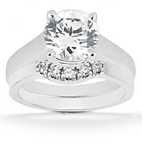 2 Ct. Natürliche Diamanten-Verlobungsring-Set Ring Weißgold 14K