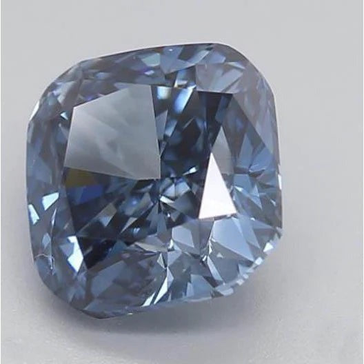 Kornblumenblauer Saphir Cushion Loose Sapphires Natural in Gold – Seitenansicht