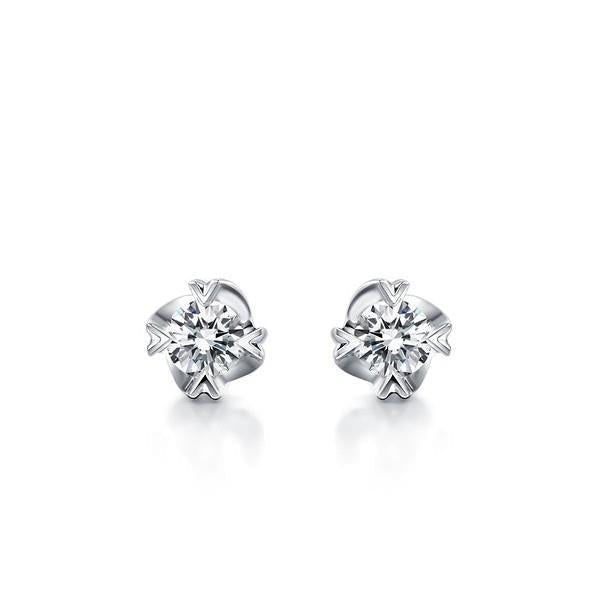 2 Ct Gorgeous Runden Cut Natürliche Diamants Lady Studs Earrings White Gold