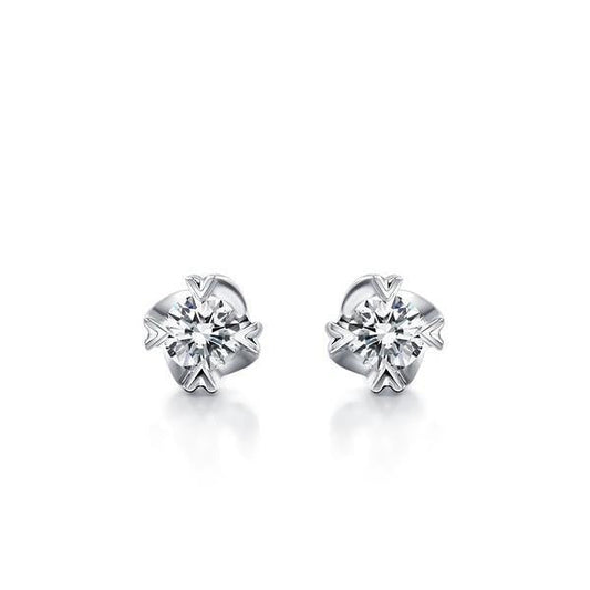 2 Ct Gorgeous Runden Cut Natürliche Diamants Lady Studs Earrings White Gold