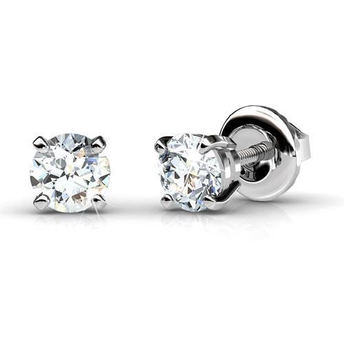 2 Ct Ladies Runden Brilliant Cut Natürliche Diamants Studs Earring White Gold