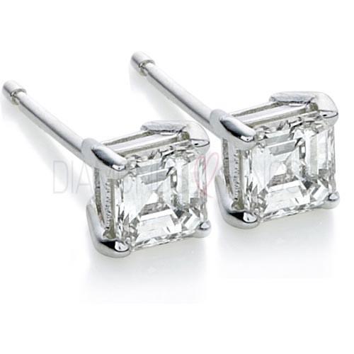 2 Karat Asscher Natürliche Diamant Ohrstecker Damen