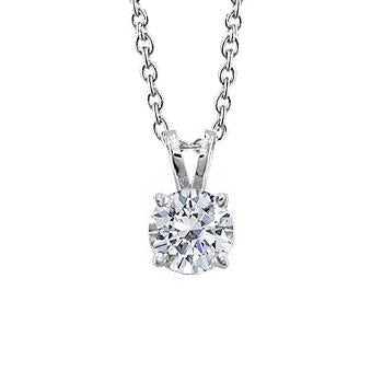 echter round diamant 2Karat anhänger Vorderansicht