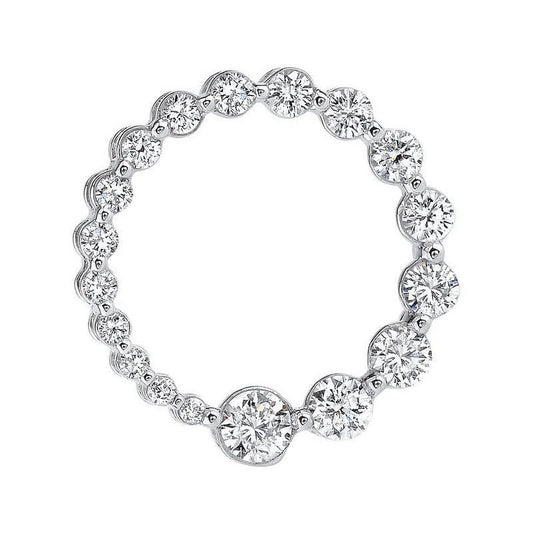 echter round diamant 2Karat anhänger Vorderansicht