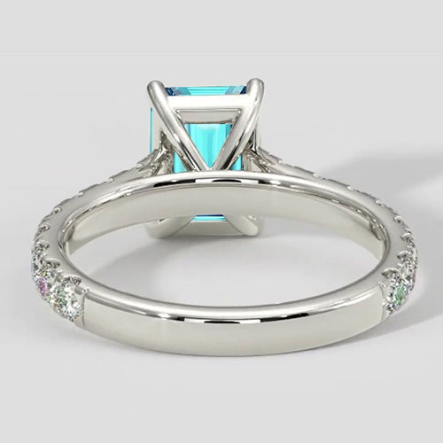 2 Karat Paraiba-Ring im Smaragdschliff