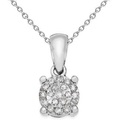 echter round diamant 2Karat anhänger Vorderansicht