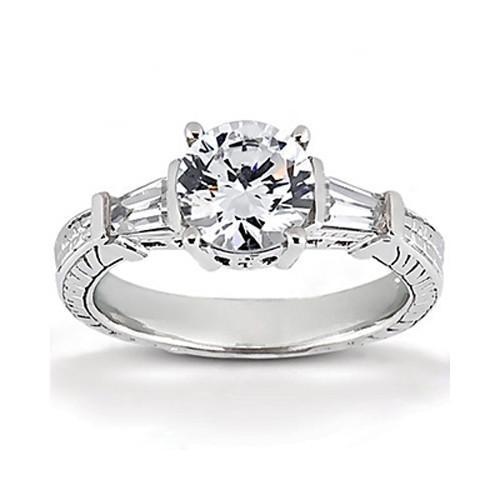 2,01 Ct. Weißgold-Echt Diamant-Jubiläumsring Mit Drei Steinen Neu