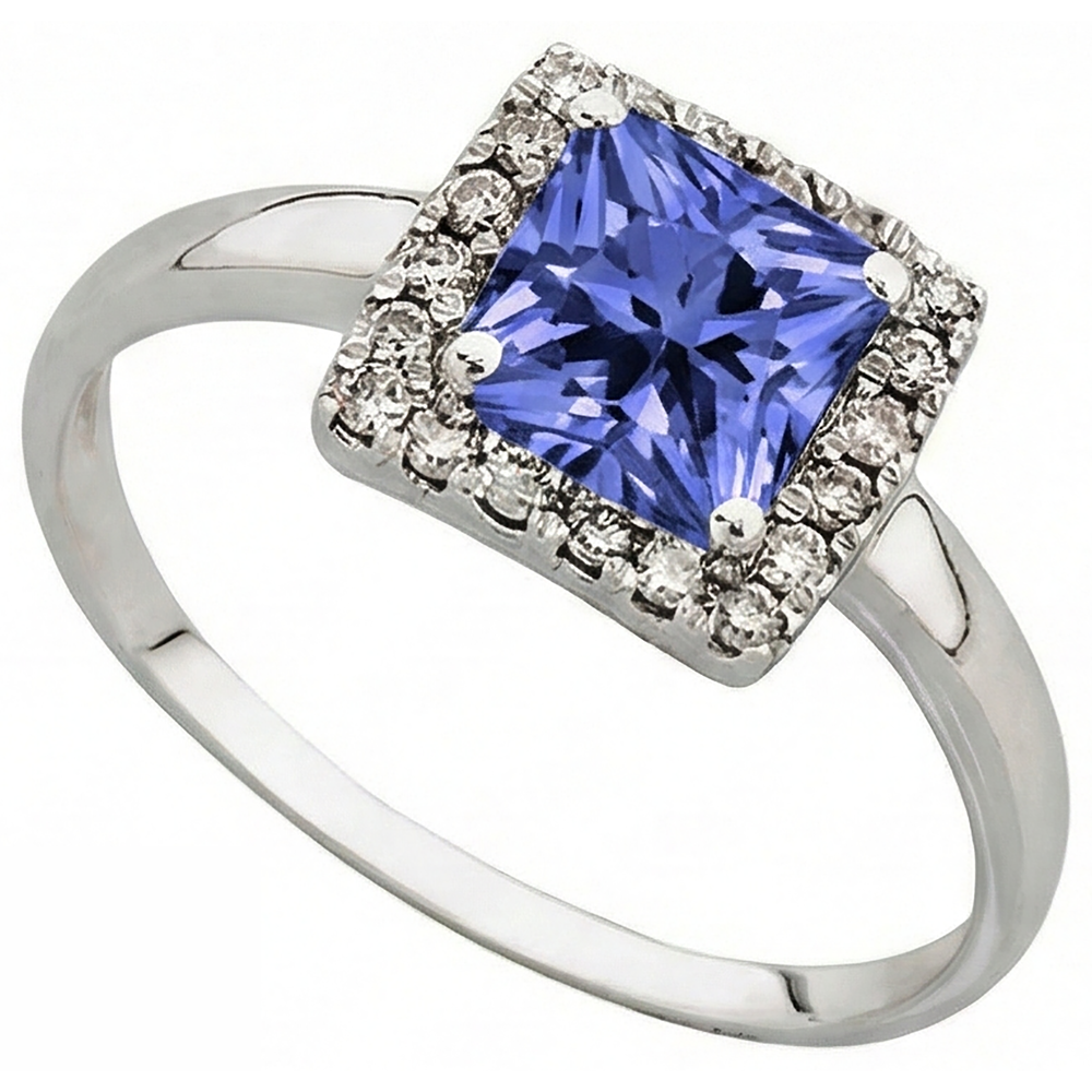 echter princess diamant 2.15Karat ring Draufsicht