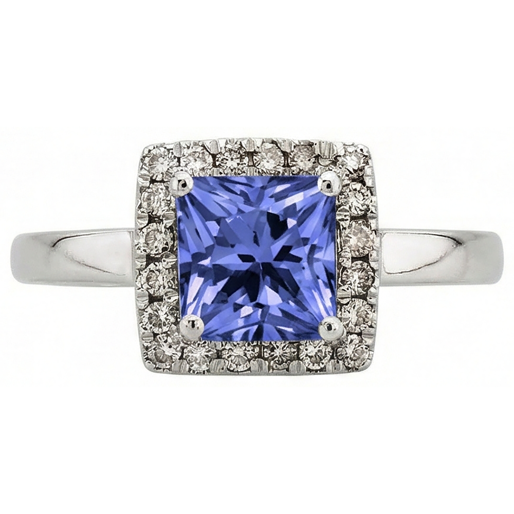 echter princess diamant 2.15Karat ring Detailansicht